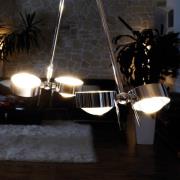 Hanglamp PUK CEILING, 4-lamps, chroom, 80 cm