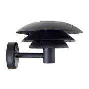 Dyberg Larsen buitenwandlamp DL20 zwart Ø 20 cm