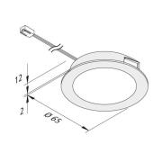 LED meubelverlichting FAR 58 staal 5x-set 3W 4000K