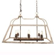 Hanglamp 237 van hout, 6-lamps