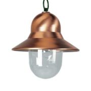 Buiten hanglamp Toscane, koperkleurig, groene ophanging