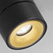 Egger Clippo Duo LED spot, zwart-goud, 2.700K