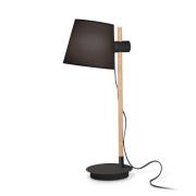 Ideal Lux Axel tafellamp met hout, zwart/natuur