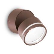 Ideal Lux Omega Round LED wandlamp 4.000K koffie