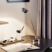 LED-tafellamp Elegance met 2 scharnieren, chroom