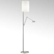 LED vloerlamp Nola mat nikkel