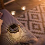 Led tafellamp Jar van glas