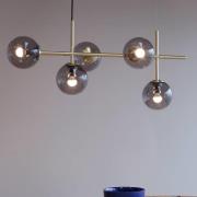 Dyberg Larsen Como hanglamp, 5-lamps, messing