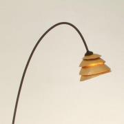 Elegante vloerlamp SNAIL 1-lichts ijzer bruin-goud