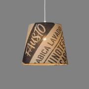Hanglamp N°66 parelboon met koffiezak-kap