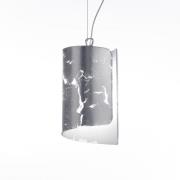Papiro hanglamp met glazen kap Ø 15 cm, zilver
