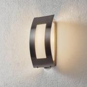 Buitenwandlamp vierkant van roestvrij staal met sensor