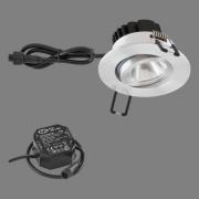 EVN PC65 buiten-inbouwlamp rond, 3000K aluminium