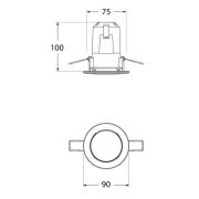 LED downlight Teresa 90, GU10, CCT, 3.5W, zwart