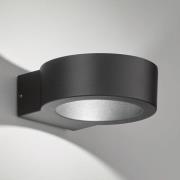 LED buitenwandlamp Torres, rond, zwart