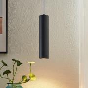 Prios Neliyah hanglamp, rond, zwart, 1-lamp