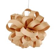 LZF Agatha Ball hanglamp, 84x80cm, beuken natuur