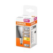 OSRAM LED druppellamp E14 4,9W 827 ster, mat