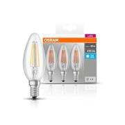 OSRAM LED kaars E14 4W filament 4.000K 470lm per 3