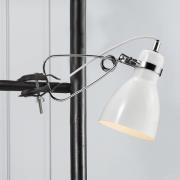 Glanzende klemlamp Clone wit