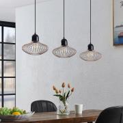 Lindby Justinos hanglamp, 3-lamps, koper