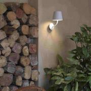 LED buitenwandlamp Toc van aluminium, wit