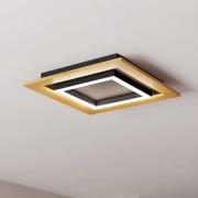 LED plafondlamp Tirrenara, afstandsbediening, 37x37cm