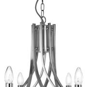 Hanglamp Ascona 8-lamps zilver gesatineerd