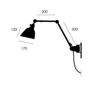 midgard modulaire wandlamp TYP 505 75cm zwart