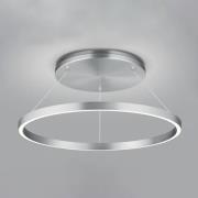 LED hanglamp Lisa-D, ringvormig, mat nikkel