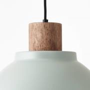 Hanglamp Erena met houtdetail, lichtgroen