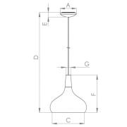 Sabinar hanglamp, 1-lamp, zwart, Ø 40 cm