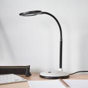 LED bureaulamp Ivan in lichtgrijs en zwart