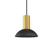 Hermanos C hanglamp zwart/messing halfrond