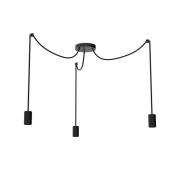 SEGULA Spyder 3 Wave hanglamp, zwart, 3-lamps