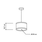 ALMUT 2610 hanglamp Ø 25cm, hooi puur