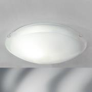 Plafondlamp Agada, opaalglas, chroom, 40 cm