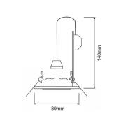 Inbouwspot GU10 zonder lichtbron, aluminium