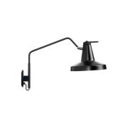 Garçon wandlamp, lange arm, zwart/zwart