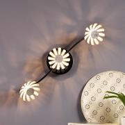LED-wandlamp Bloom 3-lamps zilver