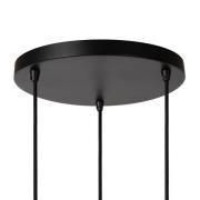 Hanglamp Danza, 3-lamps, rond, goud