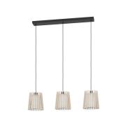 Hanglamp Fattoria dubbele kappen, 3-lamps