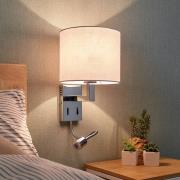 Lucande Taron wandlamp leeslampje van stof set van 2