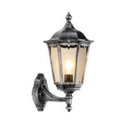 Buitenwandlamp 1110 lantaarn staand zwart-zilver