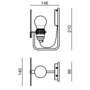 Stilnovo Bugia LED wandlamp, 1-lamp geel