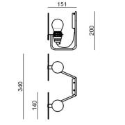 Stilnovo Bugia LED wandlamp 2-lamps geel