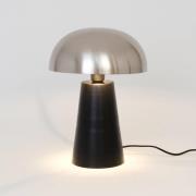 Tafellamp Fungo, onder stralend, zwart/zilver