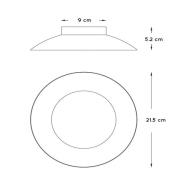 Foskal LED plafondlamp in wit, Ø 21,5 cm