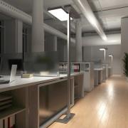 Office LED vloerlamp Aila, daglichtsensor 4.000K