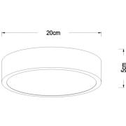 Unar LED plafondlamp, zwart, Ø 20 cm